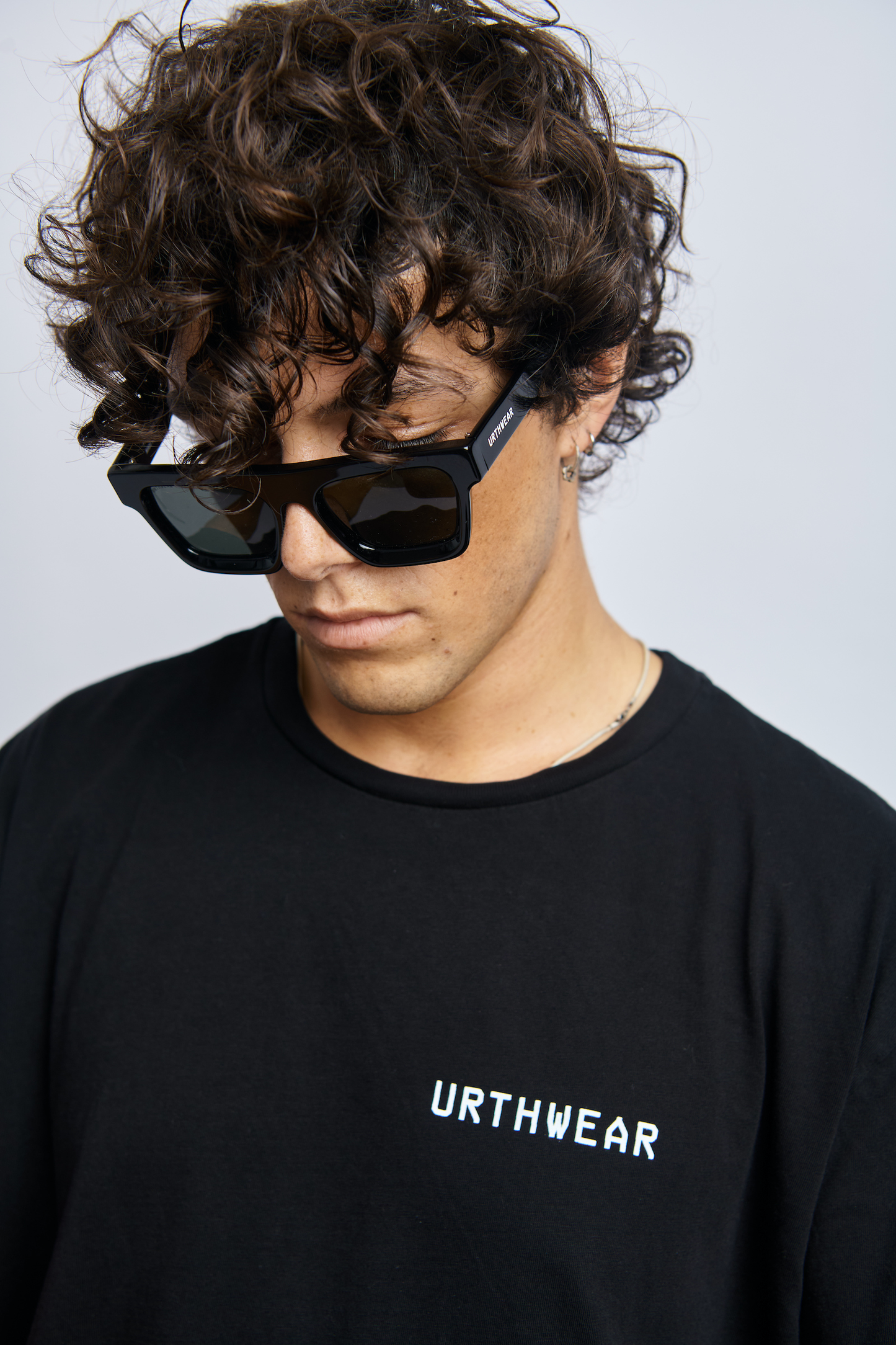 Bioplastic Squared Sunglasses, Phantom Black by URTHWEAR