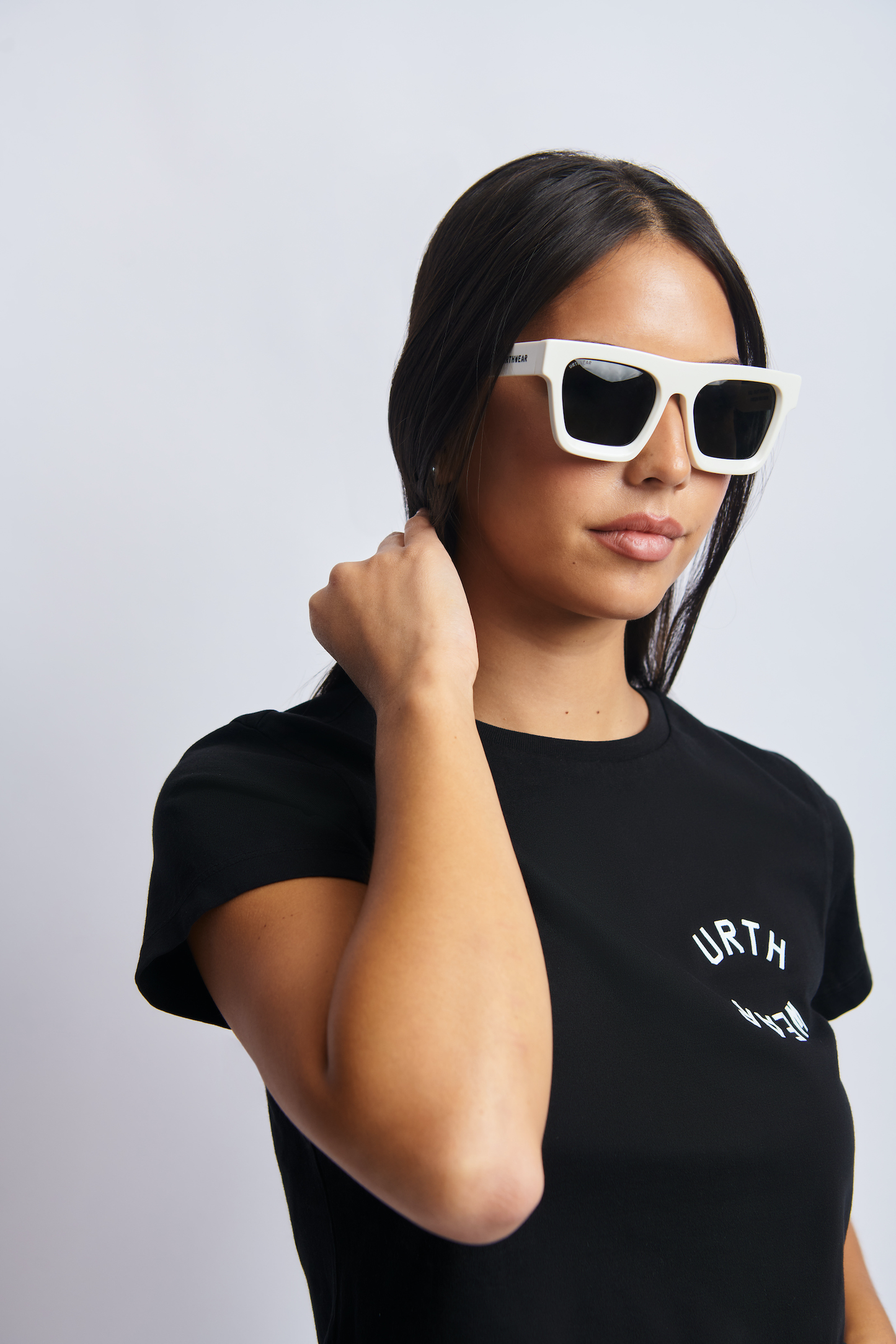 Bioplastic Squared Sunglasses, Lunar White by URTHWEAR